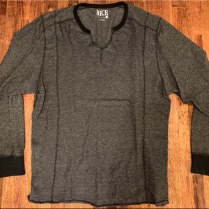 BKE Henley V-neck Long Sleeve